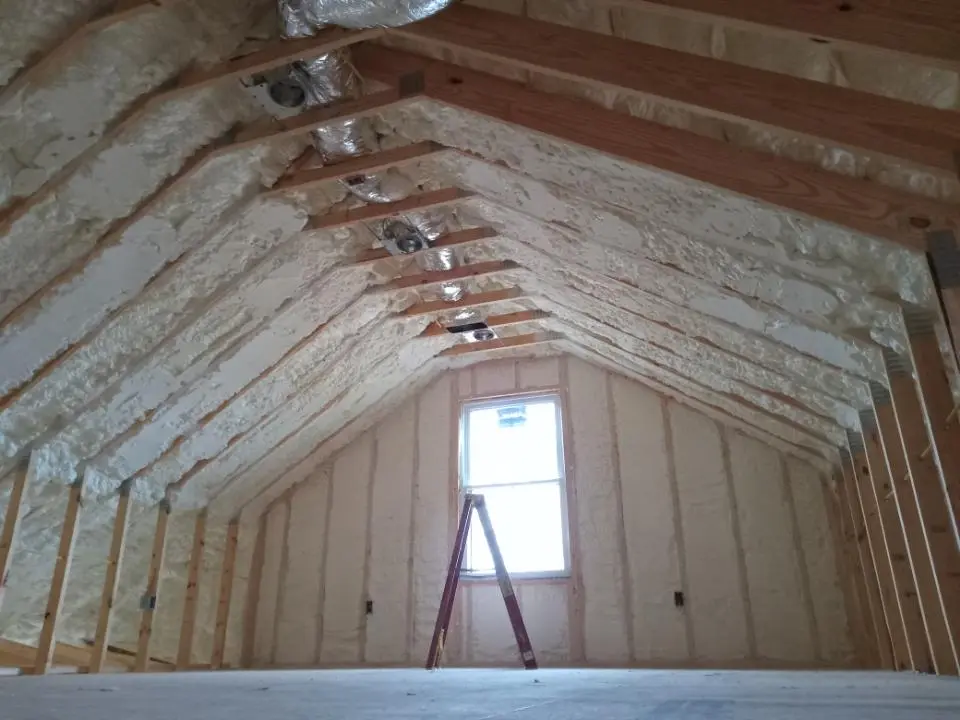 Spray foam roofing application for Crawl Space Insulation project in Hillsboro